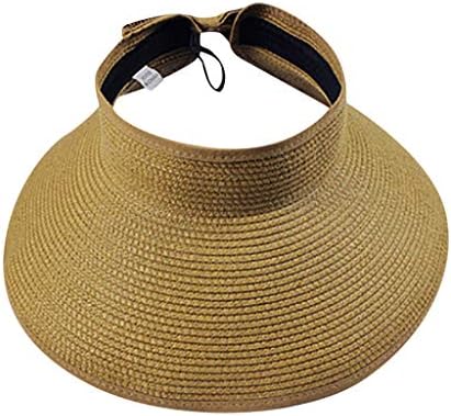 LOUFA PROTEÇÃO DE SUL BOWTIE HAT CAPS BASEBOL Caps de palha feminina Viseira Ajustável para mulheres Caps de verão Caps dobráveis ​​roupas de praia