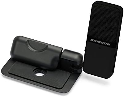 Microfone de condensador USB portátil do Samson Go Mic para computadores Mac e PC, Titanium Black