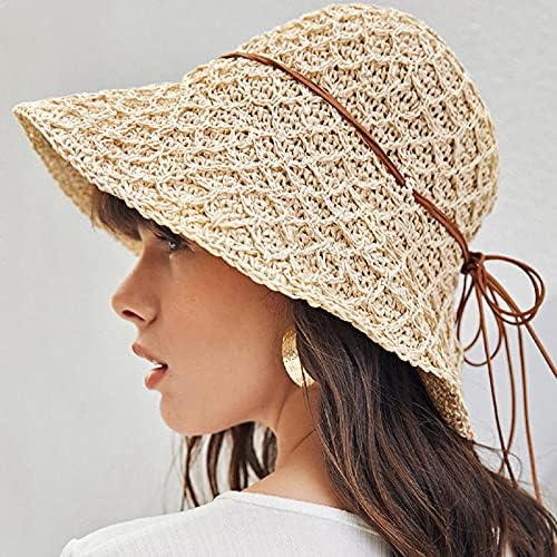 Pesca de chapéu de chapéu de chapéu de chapéu do sol da praia feminina