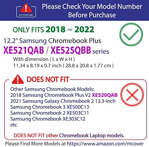 McOver Case Compatível para 2018 ~ 2022 12,2 Samsung Chromebook Plus XE521QAB XE525QBB Setent Laptop Somente computadores - roxo