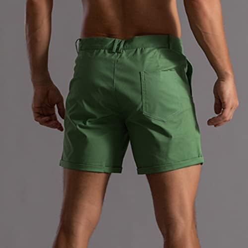 GAXDETDE Mens verão calças de cor sólidas de bolso de bolso solto de esportes casuais rápidos e secos correndo shorts retos homens