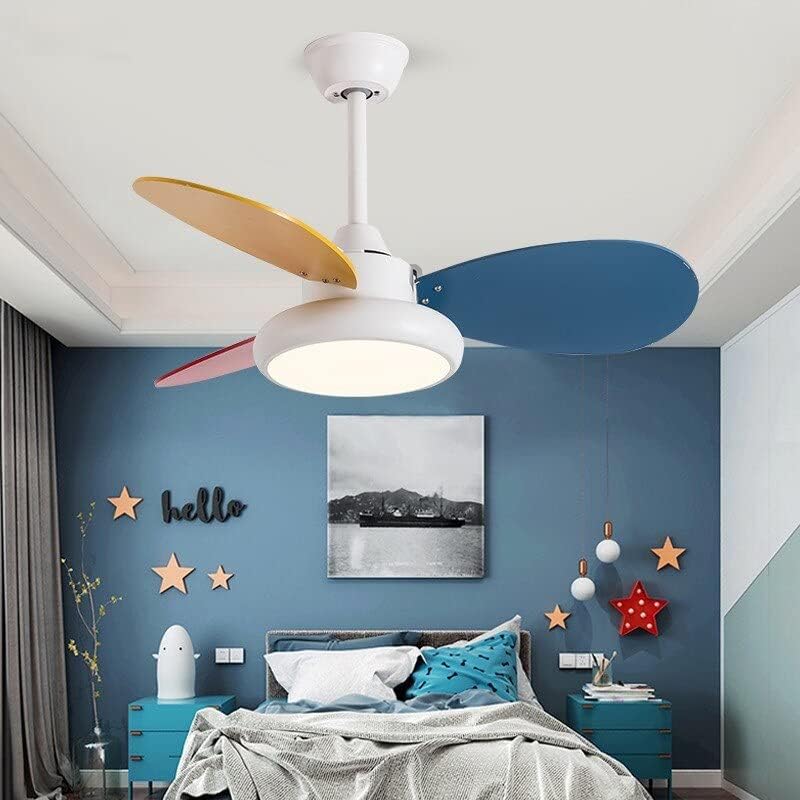 Ventilador de lâmpada de teto LED de Chezmax com iluminação leve controle remoto 220V Bedroom moderno pendurado para