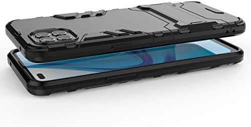 Capa de capa de telefone Compatível com a capa de telefone Oppo F17 Pro Stand Holder, capa traseira de Kickstand, capa protetora do