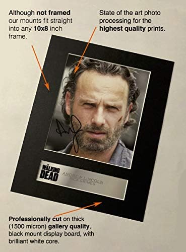 Fotos icônicas Andrew Lincoln, Rick Grimes assinado foto Montada exibição Walking Dead