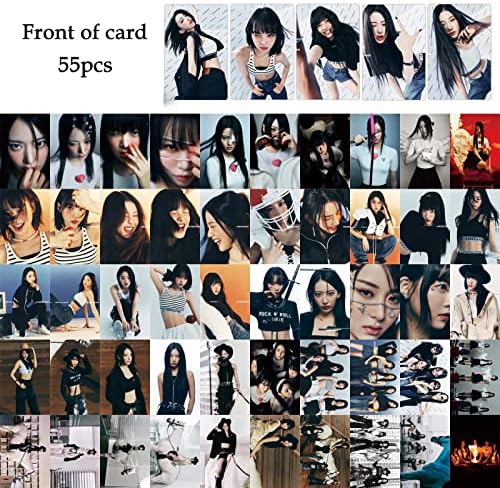 Cartões de fotos Le Sserafim 55pcs Le Sserafim Cartões de álbum Imperdovados Cartões de álbum KPOP Cartões Lomo LOMO