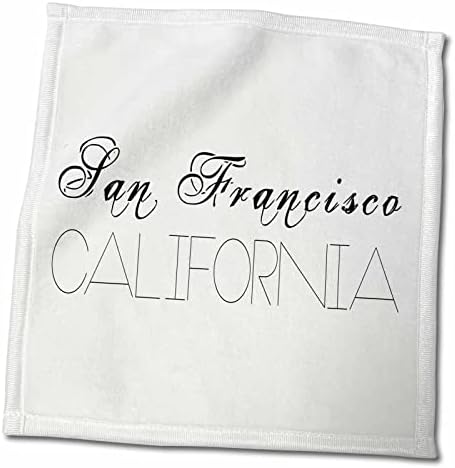Cidades 3drose do mundo - São Francisco, Califórnia em fundo branco - toalhas