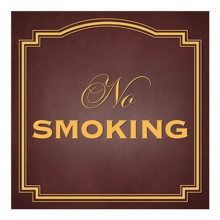 CGSignLab | Janela de não fumar -marrom -clássico se apegar | 5 x5