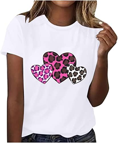 Fall Summer Top Tshirt For Women Crew Crew Cow Print Graphic Fit Fit Relaxed Blouse