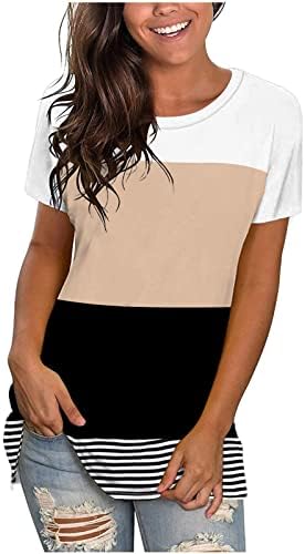 Camisa de blusa de verão de outono para mulheres de manga curta de algodão de algodão casual DJ DJ DJ
