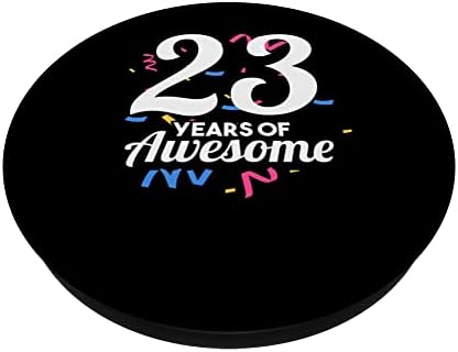 23 anos de incrível festa aniversário de idade antiga Ano Vinte e três Popsockets Swappable PopGrip