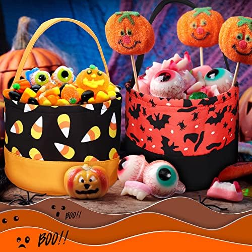 3 peças Halloween truque ou sacola de travessura de abóbora Balloween Candy Candy para crianças Balloween Treat Baskets Goody
