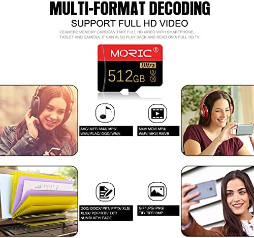 512 GB de cartão de memória Micro SD Card 512 GB classe de alta velocidade 10 para smartphones/câmeras/tablets/nintendo-switch