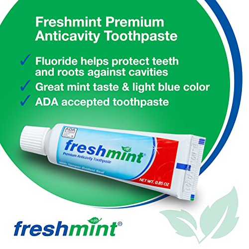 Freshmint® 144 tubos de 0,85 oz. Premium Anticavity Fluoreide Toothsy com selo de segurança
