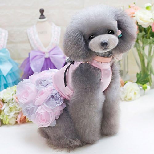 Smalllee_lucky_store Princess tutu Doggy Party Saias com roupas de estimação de estimação de bow