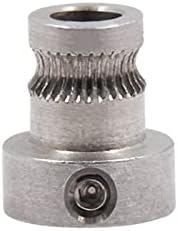 SUTK 5pcs/lot acionador extrusora de engrenagem de capa de cobre aço inoxidável 1,75 3,0 mm Parte do filamento NEMA17 Bore de roda do alimentador de 5 mm