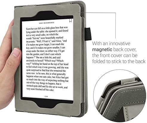 Case Kwmobile Compatível com Kindle Paperwhite - Capa de couro sintético Nubuck com fechamento magnético, kickstand,