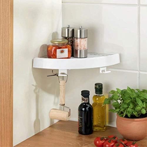 LLXC Snap Up Corner Shelf, sem broca Triple Banheiro Destino de parede Montagem de armazenamento de armazenamento