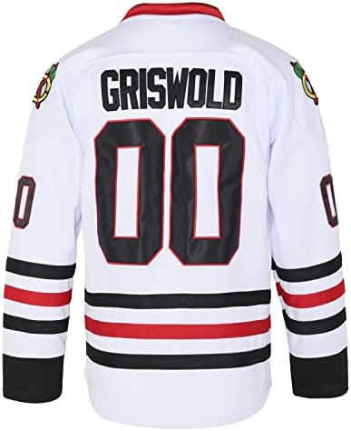 Clark Griswold #00 Jersey National Lampoon Férias de Natal Filme Ice Hockey Jersey X-Mas Cases para homens brancos S-xxxl