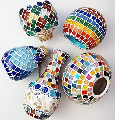 Cores mistas quadradas de 100pcs/100g Mosaico de cristal em mosaico, mosaico de vidro de cristal mosaico glitter mosaico perfeito para artesanato de decoração em casa, 1x1 cm