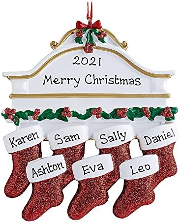 ZDFFER DIY Família personalizada Christmas Christmas Tree Staking Ornamento Mantel Grupos da família 2021 Decorações de Natal Decorações