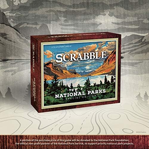 USAOPOLY Scrabble: Parques Nacionais | Idades 8+ | 2-4 jogadores | 1 conjunto