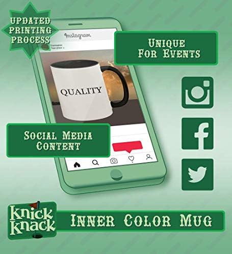 Presentes de Knick Knack Metabolian - 11oz Hashtag Ceramic Colored Handle and Inside Coffee Cup Cup, preto