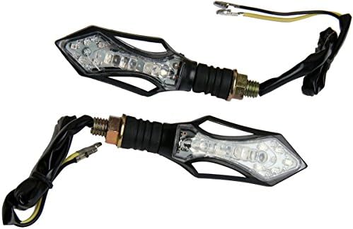 Motortogo Black LED Motorcycle Signals Sinais de lente limpa Arqueiro preto Turn Signals Lights Blinkers compatíveis para 2008