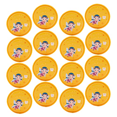 Toyandona 20pcs de dente de fada de ouro Toys educacionais Toys Criando brinquedos educacionais brinquedos de bebê medalha de dente