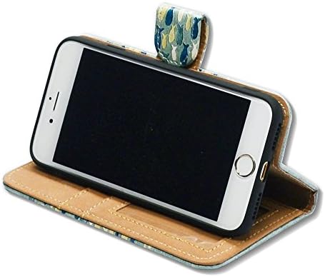 Bcov iPhone 8 Case, iPhone 7, capa de couro da carteira de peixes verdes para iPhone 8/7