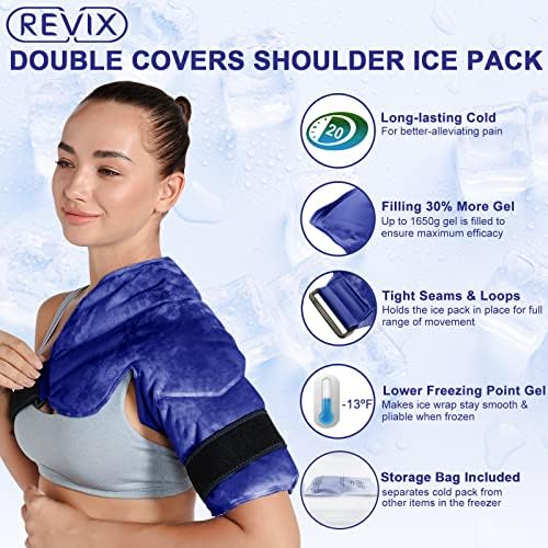 Revix Revix ombro de gelo de gelo rotador terapia a frio e xl joelho pacote de gelo em torno do joelho inteiro após