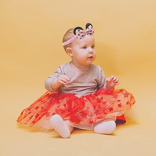 Minitoy Bebbe Baby menina Acessórios para cabelos da bandeira para meninas de cabelos Elastics Bow Bow | Recém -nascidos