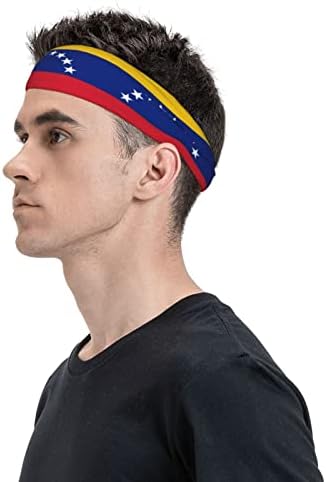 Pulseira unissex de pulseira bandeira da venezuela orgulhosa e multifuncional banda de suor masculina de desempenho masculino