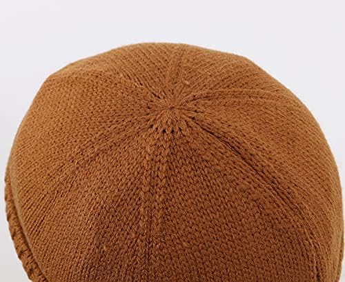 Casa prefira masculino chapéu de inverno tricotar chapéu de tacada de tacadas com chapéu de gorro de orelhas