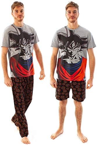 Dragonball Z Goku Personagem Pijama masculino Opções de pernas curtas ou longas