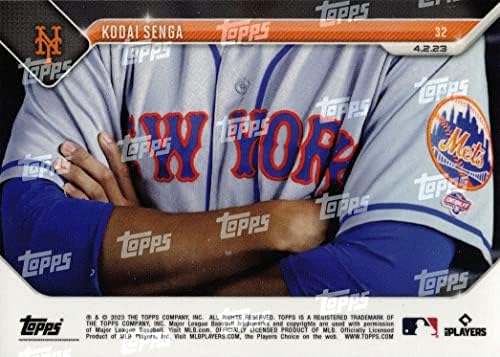 2023 Topps Now Baseball #32 Kodai Senga Rookie Mets - vence a estréia da MLB