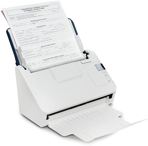 Visioneer Xerox D35 Scanner, scanner de documentos do escritório USB para PC e Mac, 45 ppm, alimentador de documentos automáticos, branco