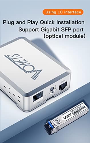 Vonets vsp510 | Switch de gigabit industrial de 5 portas de metal | 1 Gigabit SFP | Plug & play | Ethernet RJ45 Splitter