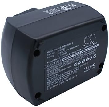 Substituição da bateria para metabo BS 9.6, BS9.6, BSP9.6, BSZ9.6, BSZ9.6 Refriado ao ar, BSZ9.6IM Plus, BZ9.6SP, Implus, KSA9.6,