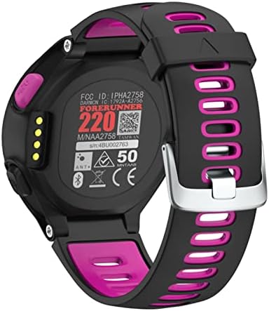 Tpuoti Soft Silicone Strap Substacement Watch Band para Garmin Forerunner 735XT/235/620/630 Watch