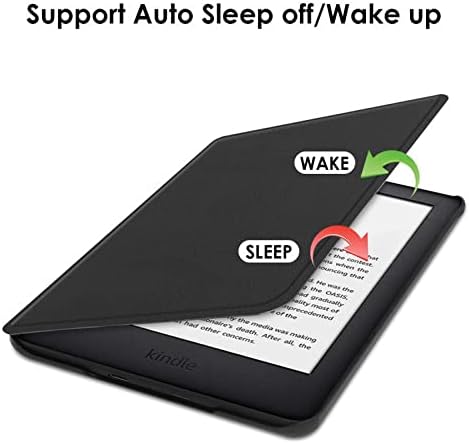 Felizmente, para o Kindle Oasis 2/3 Case-2017 2019 Smart Cover com Sleep Wake Automodante, Slimshell Anti-Drop Impermeável Reader-Reader-Carto-Cartão Abstract Green Matcha Tea