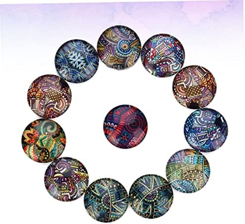 Sewacc 20pcs redondo contas de vidro redondo mosaico de jóias para fazer acessórios de jóias de gemas de fivela de vidro defletor