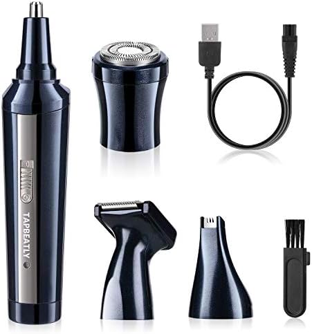 Kit de aparador de cabelo e cabelos do nariz, barbeador elétrico para homens, 4 em 1 em 1 Profissional Individado Facial