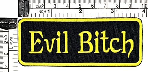 Kleenplus Evil Bitch Bordado Ferro bordado em patches Slogan Funny Word Badge Fabric Stick Roupos Bag Artes Acessórios de costura Reparação