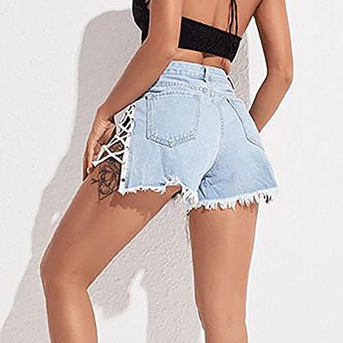 Torda de abóbora leggings Ladies Summer Sold Color Lace Up Slim perna Long Pants quentes shorts jeans femininos Leggings