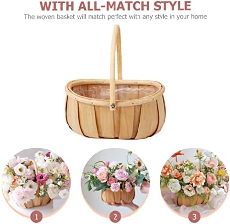 Hanabass prateleira cesta de cesto de flores cesta cesta portátil artificial cesto de flores de flores cesto cesto de flores cesto cesto flor cesta de cesta decoração de prateleira