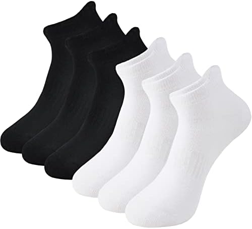 Marchare Boys White Crew meias infantis meias atléticas com meias de algodão grossas de espessura almofadadas preto/branco/cinza