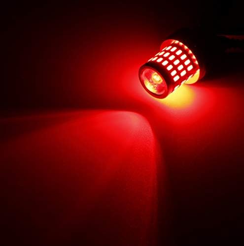 Uyed 2 x Super Bright 9-30V 7440 7443 T20 LED lâmpadas com projetor para luzes de freio, luzes traseiras, vermelho