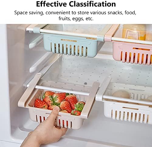 Caixa de armazenamento de organizador de geladeira gaveta de geladeira plástico armazenamento de armazenamento prateleira frutas de