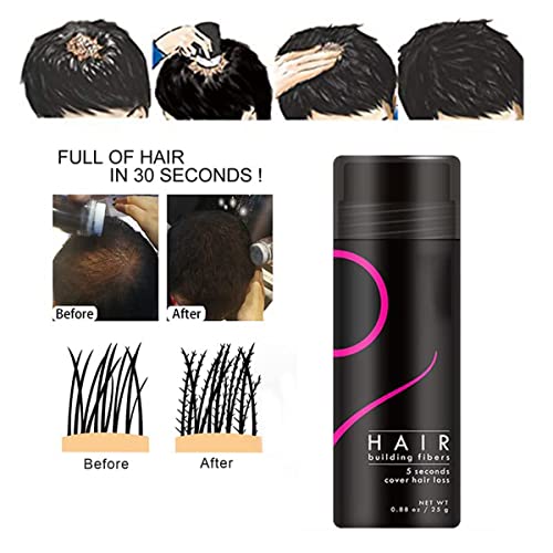 Fibras de cabelo naturais de cabameagain 25g, cabelos de cabelos, fibras de cabelo impermeáveis ​​naturais, cabelos para