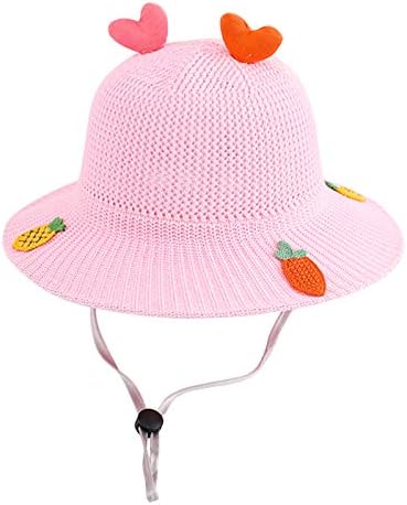 Chapéus de verão para meninos chapéu de praia bucha de palha sunhat fruit coração crianças verão bebê pescador crianças meia